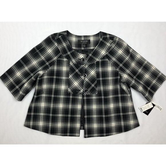 Larry Levine Jackets & Blazers - Signature Larry Levine Blazer Women 12 Black Lined 3/4 Dolman Sleeve Stretch